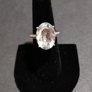 * White Topaz Ring .925